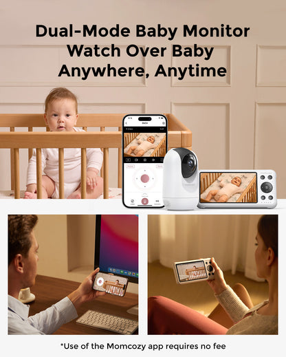 Momcozy Moniteur Bébé Intelligent à Double Mode de 5 Pouces - BM04