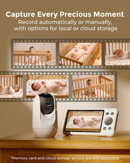 Momcozy Moniteur Bébé Intelligent à Double Mode de 5 Pouces - BM04