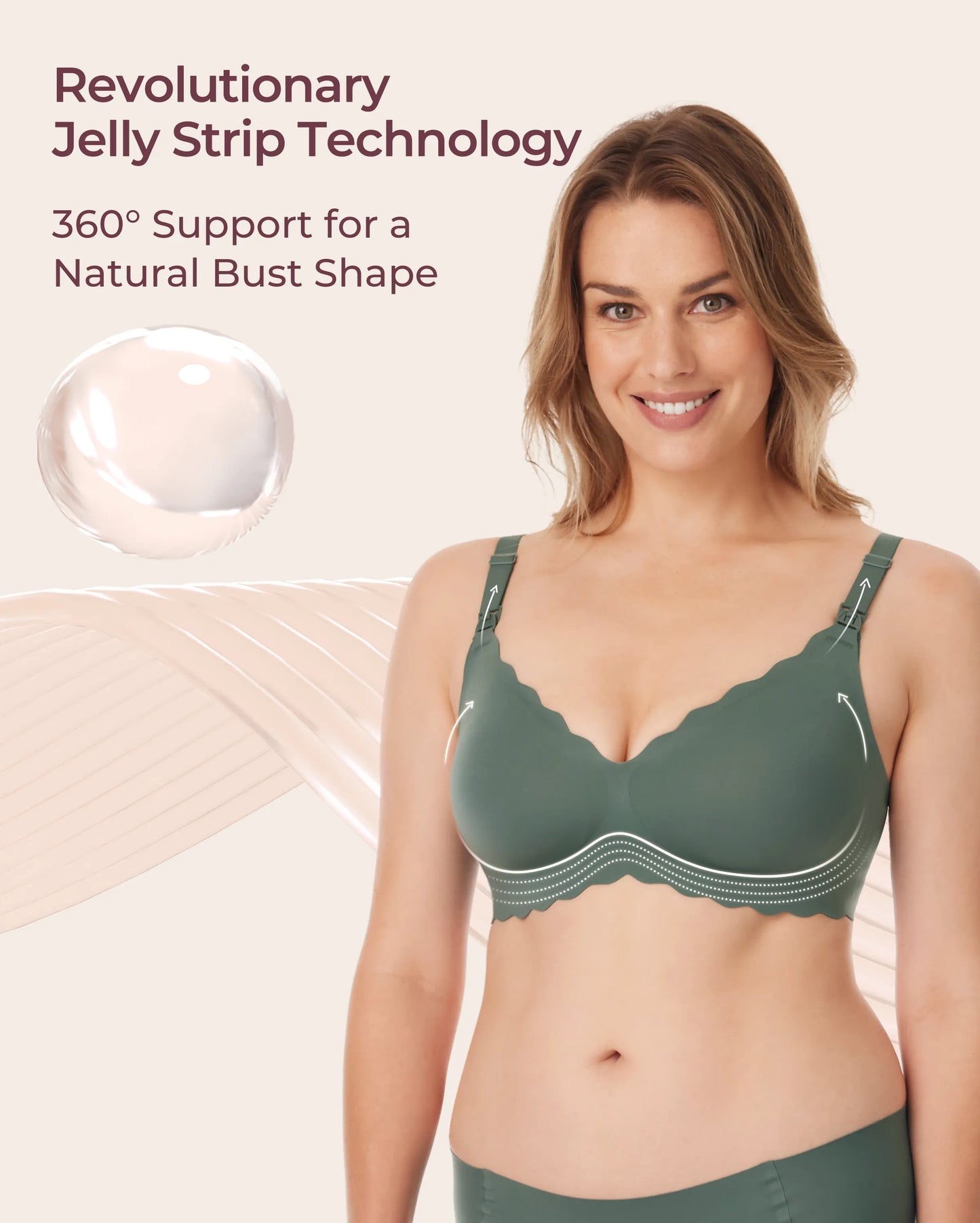 Soutien-gorge d’allaitement sans coutures Jelly Strip YN46