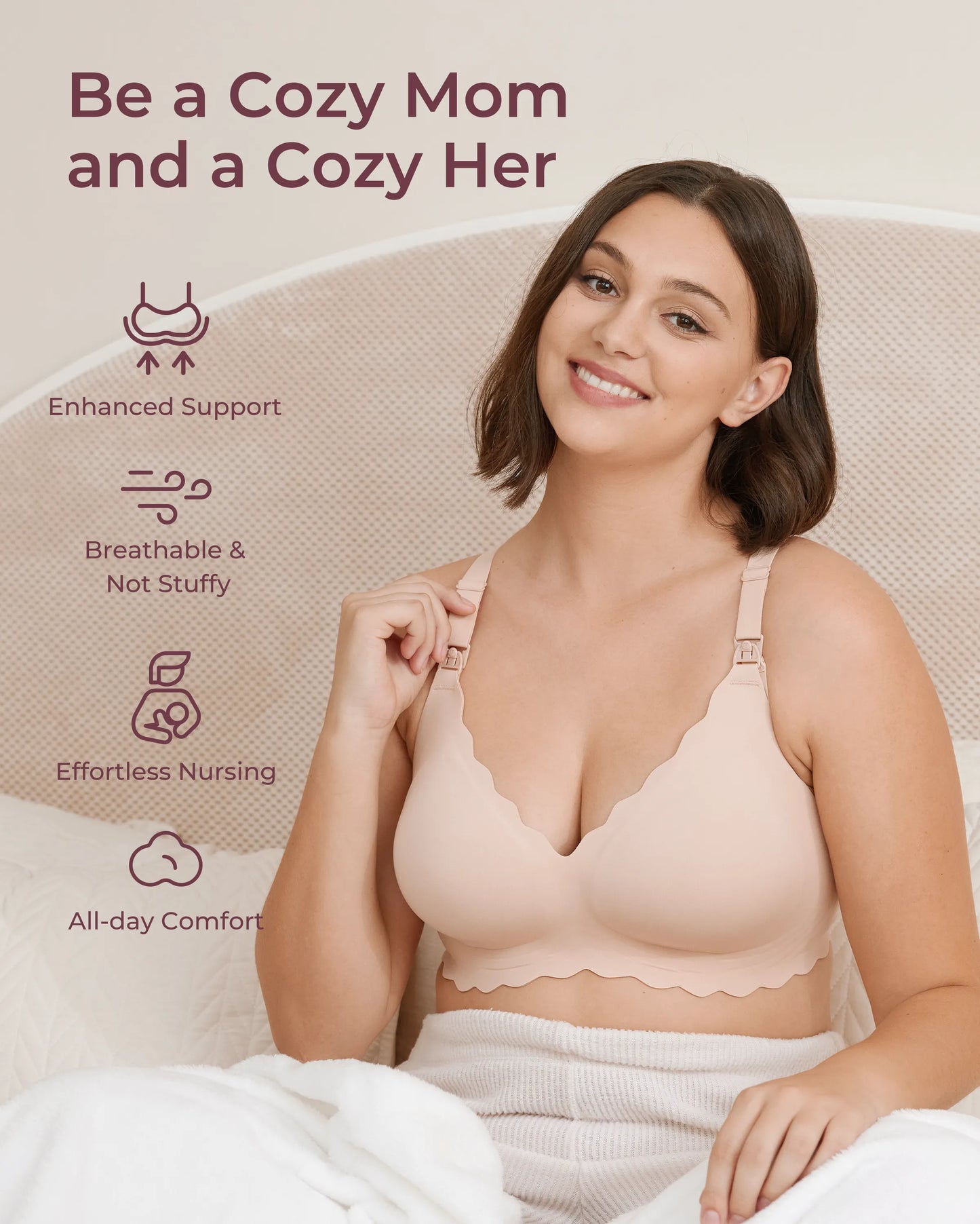 Soutien-gorge d’allaitement sans coutures Jelly Strip YN46