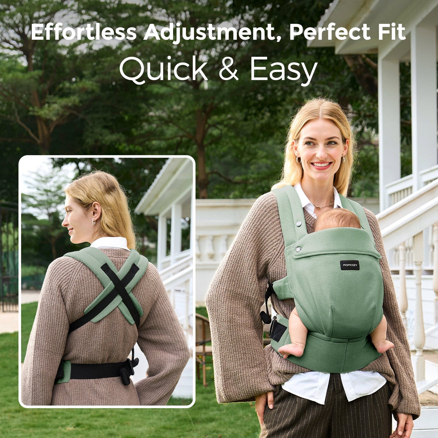 Porte-bébé Momcozy PureHug - Ergonomique, confortable & léger
