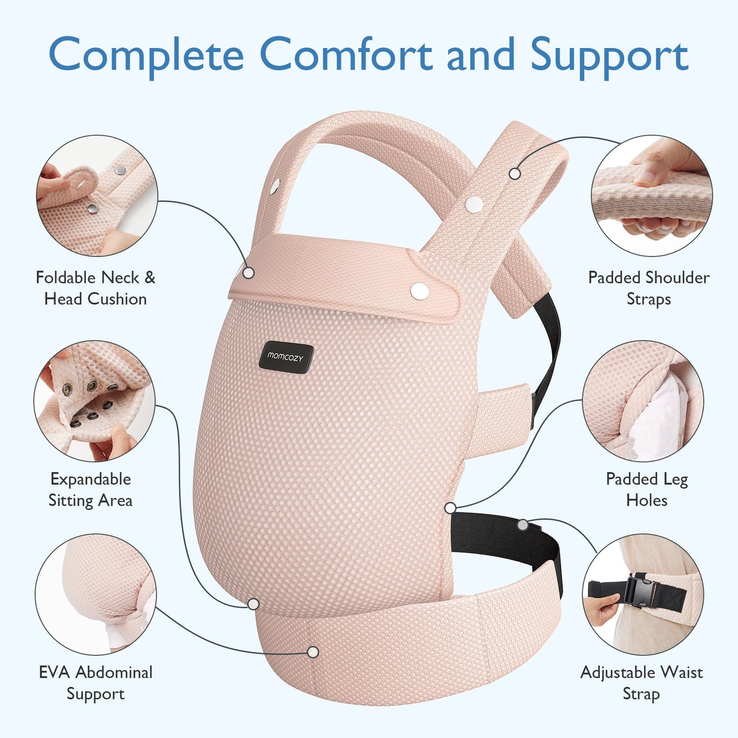 Porte-bébé Momcozy PureHug - Ergonomique, confortable & léger