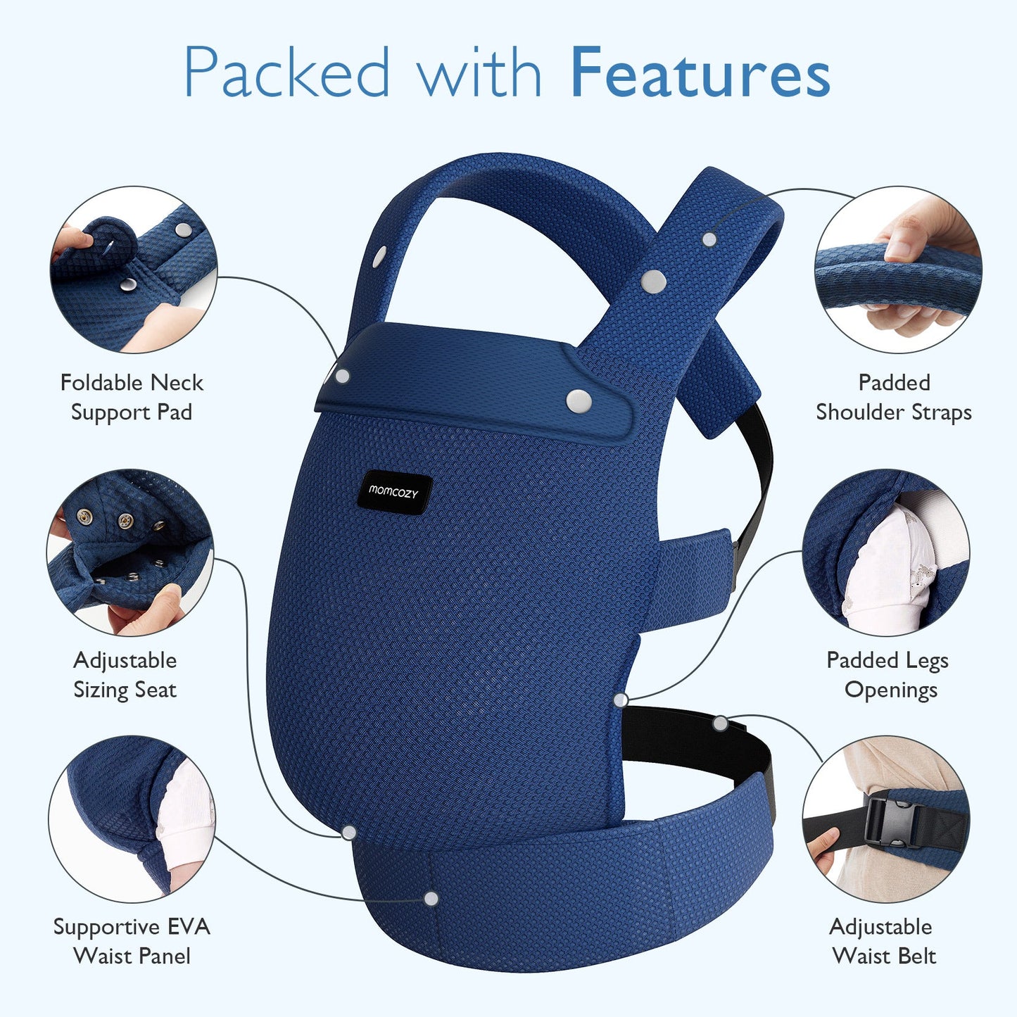 Porte-bébé Momcozy PureHug - Ergonomique, confortable & léger