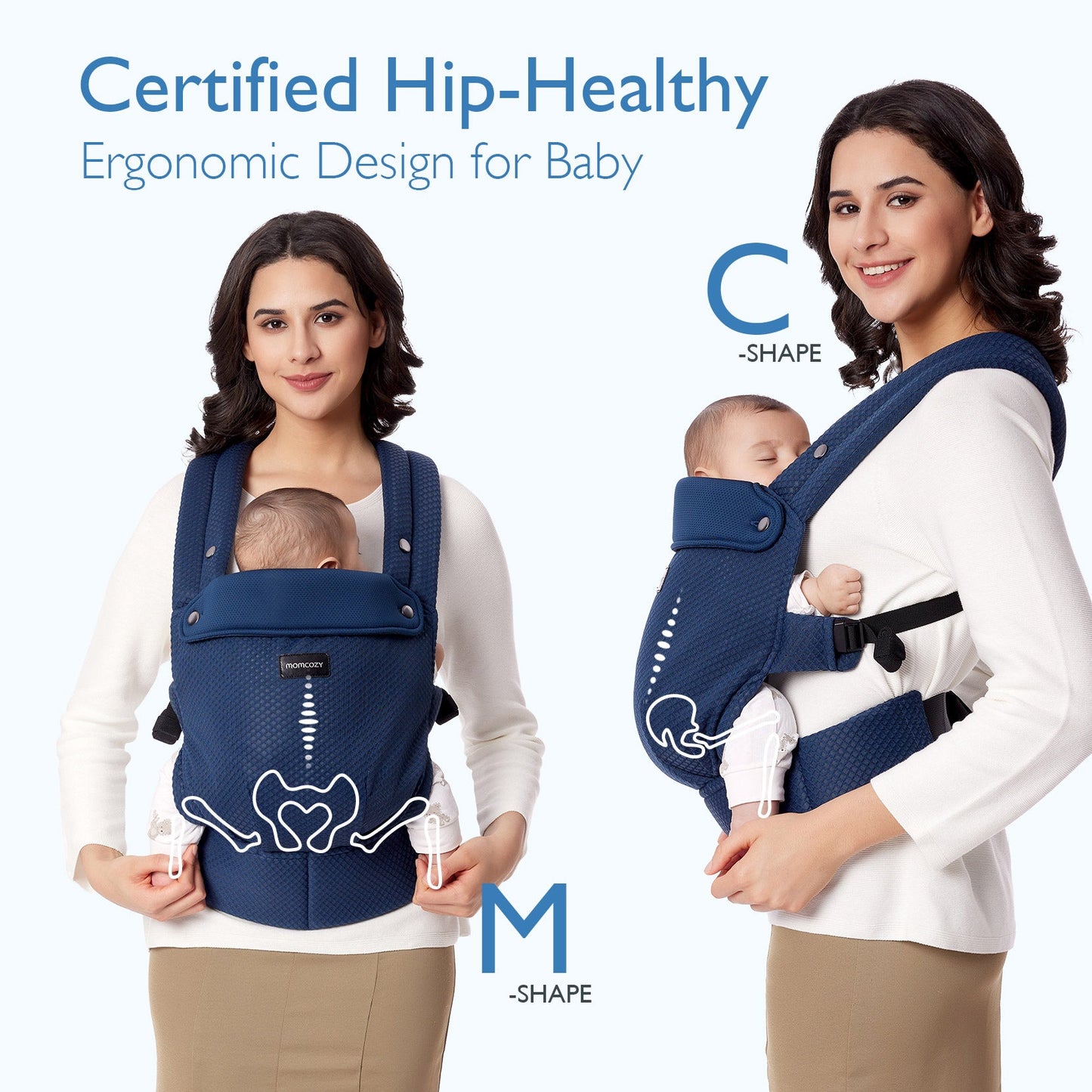 Porte-bébé Momcozy PureHug - Ergonomique, confortable & léger