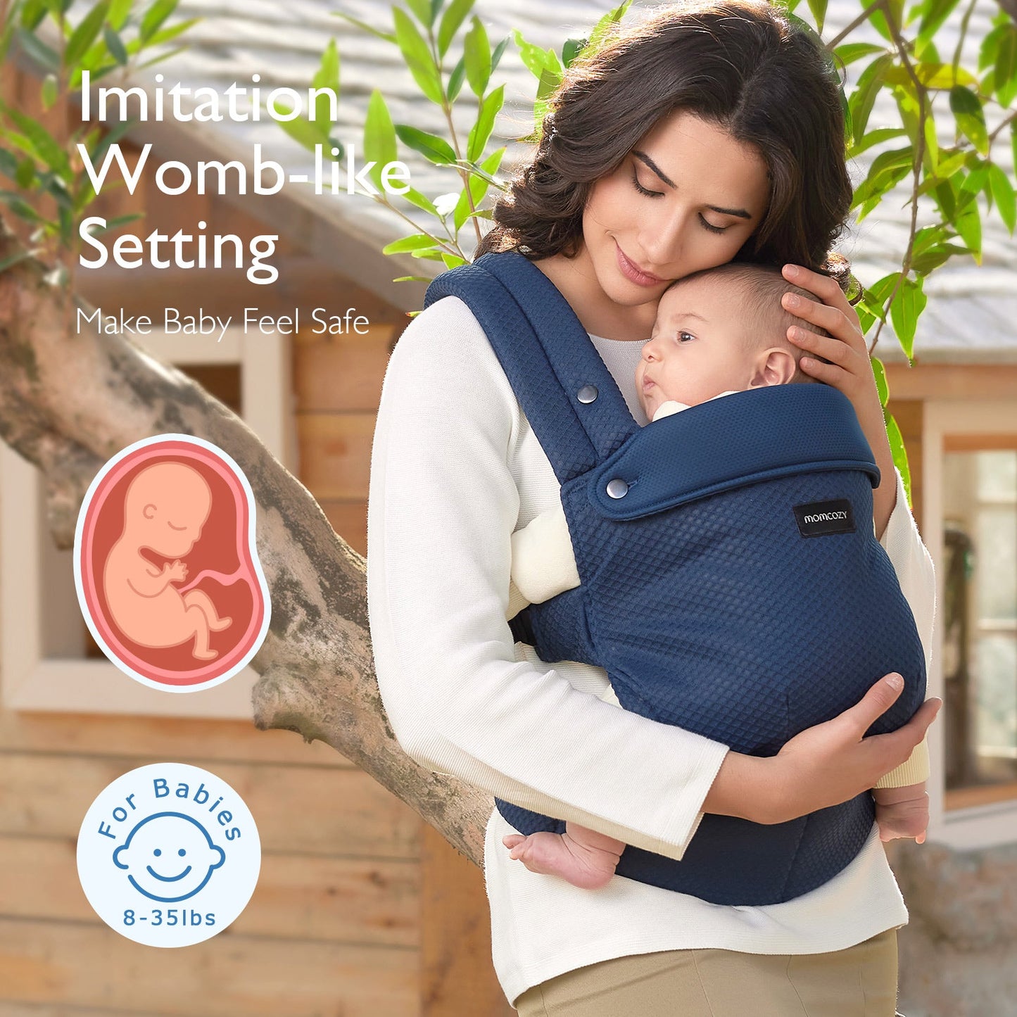 Porte-bébé Momcozy PureHug - Ergonomique, confortable & léger