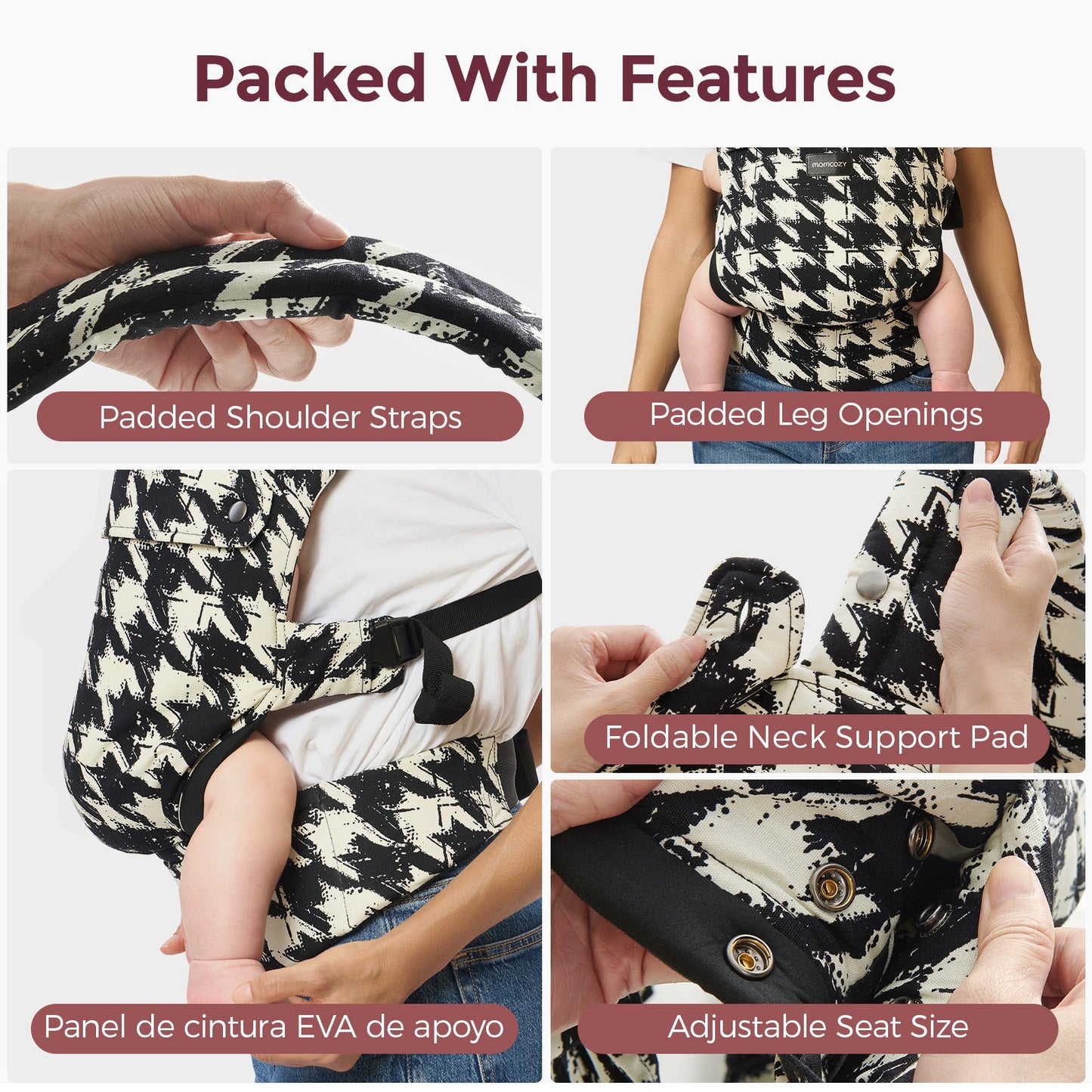 Porte-bébé Momcozy PureHug - Ergonomique, confortable & léger